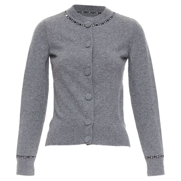 Marc Jacobs grey embellished cardigan - Picture 1 of 6